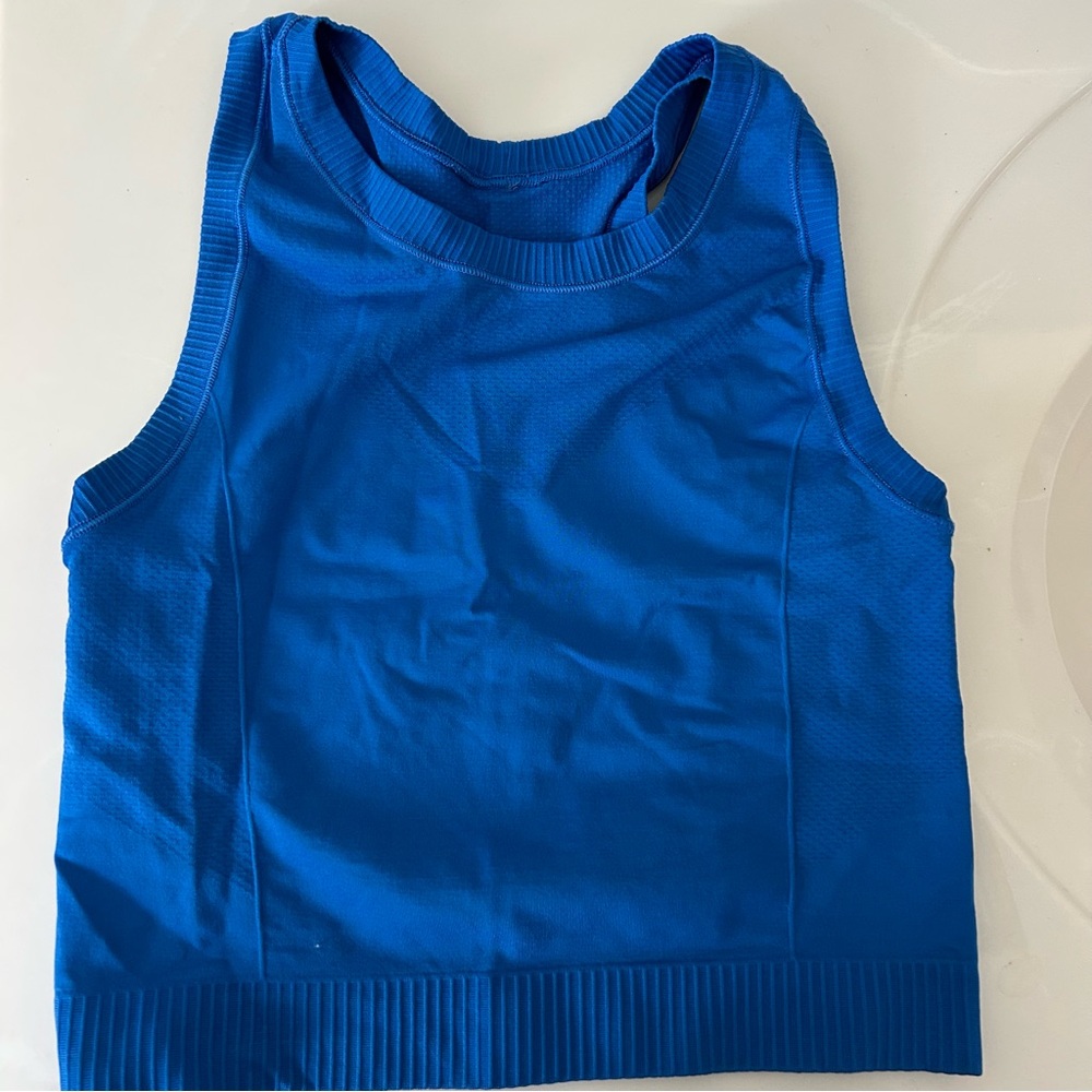 Blue Sleeveless Workout Tank